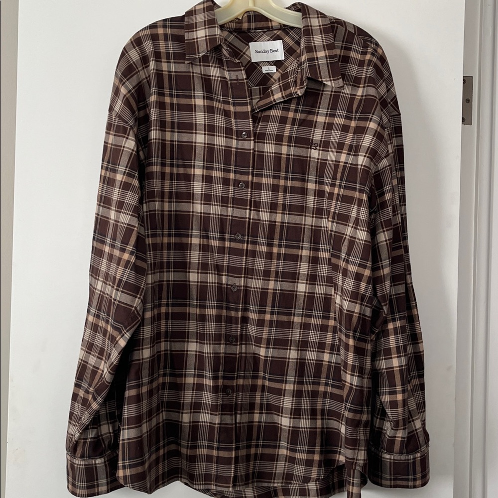 Aritzia Sunday best flannel tunic Large NWT